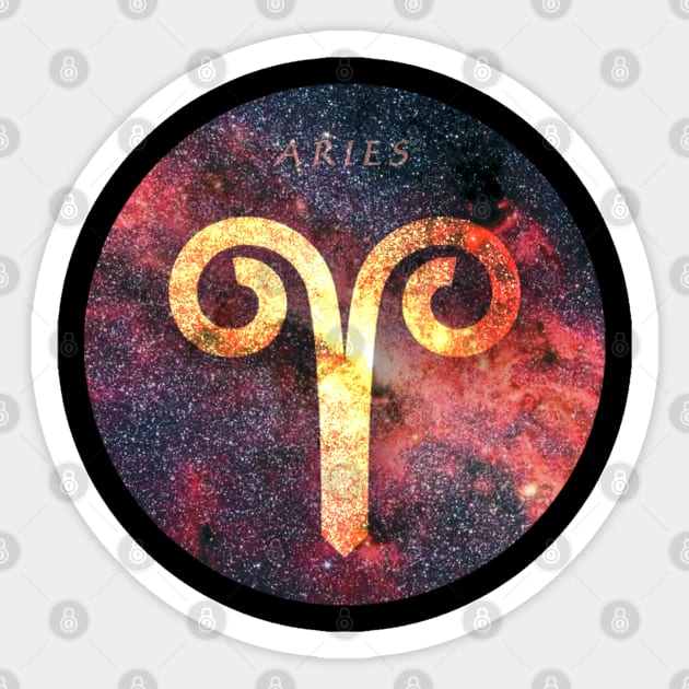 Aries Galaxian Sticker by crtswerks